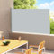 PABURNI Seitenmarkise Seiten Balkon-Sichtschutz Ausziehbare Markise Balkonfächer für Terrasse Balkon Garten Küche UV- und Witterungsbeständig Schlichte und Stilvolle Grau 300x180 cm
