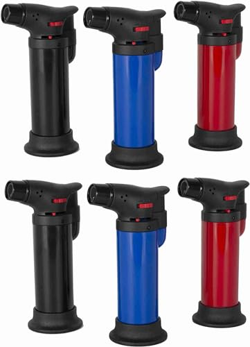 DISPAU Pack de 3 Soplete Butano Multiuso para Cocina, Camping y Manualidades, Mini Quemador de Gas