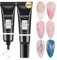 MIZHSE 3D Sculpture Gel 2PCS Clear 15g Carving Gel 3D Gel for Nails Solid Hard Gel for Nail Art Molding Gel DIY Nail Painting Carved Gel Nail Polish 5D Embossed Candy Nail Molding Gel Nail Decoration