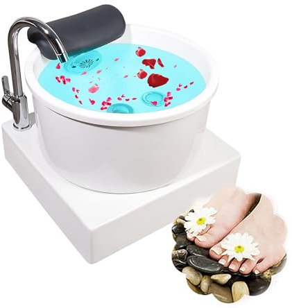 Spa for pies de pedicura, Tazón de pedicura de acrílico, spa de pedicura Footsie Bath, spa de baño de pies, bañera de remojo de pies, lavabo para remojo de pies, para silla de pedicura