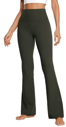 TIMELYE Yoga Outfit Damen Set Hohe Taille Yogahose Damen Baumwolle Fitness Yoga Leggings Damen High Waist Workout Trainingshose Damen Wide Leg Pants Damen Kleidung Fitnesshose Skims Dupe(2-Green,M)