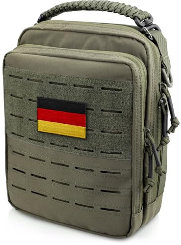 WYNEX Taktische Molle-Admin-Tasche, Utility EDC Tasche Veranstalter Modulare Werkzeugtasche mit doppeltem Schichtdesign Medizinische EMT-Befestigungstasche Großes Fassungsvermögen