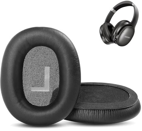 H12 Wireless Ersatz-Ohrpolster Kompatibel mit Mpow H12 H10 Wireless Headset (Proteinleder & Memory-Schaum)
