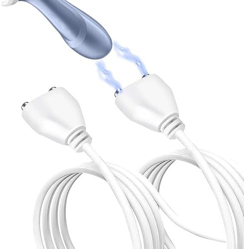 AOUZOVLI Magnetisches Ladekabel für Vibrationen, USB-Schnellladung, Wasserdicht und Sturzsicher, Geeignet für Massagegeräte (Weiß)