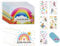 Cylocrya 12x Einladungskarten Kindergeburtstag mit Umschlägen - Bunte Regenbogen Party Einladungen für Mädchen und Jungen, Ideal für Geburtstagsfeiern und Themenpartys, Hochwertiges 350g Papier