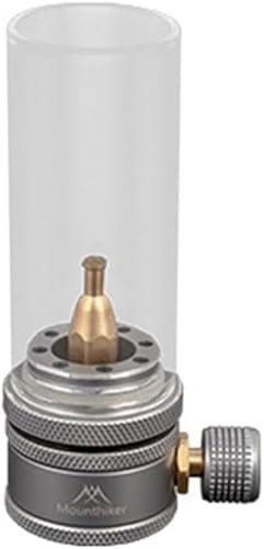 Daaxing Camping-Gaslaterne mit Tank und Laternenverlängerungsstab, Aluminium, Outdoorbeleuchtung, Silber