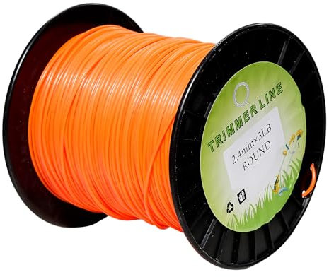 SENZHAO .095 Inch String Trimmer Line for Stihl Commercial Weed Eater String 095 by-821 Feet Round Nylon Heavy Duty Orange, 3 LB