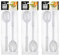 HOMESHOPA 6 Pack Plastic Salad Servers, Clear Fork & Spoons Set, Salad Mixing Cutlery Long Handle, Durable, Reusable, Stylish Dining Tongs, Perfect for Birthday Parties Weddings Camping & Events