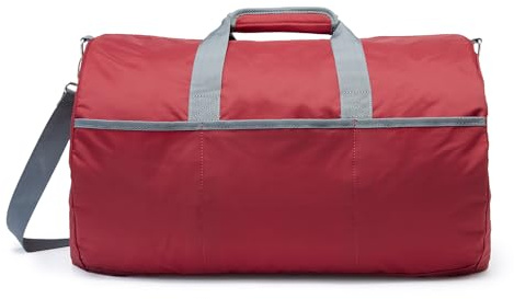 Amazon Essentials Grand Sac de Voyage Pliable en Nylon de 50,8cm pour Le Voyage, Rangement avec Poches Zippées, Capacité de 13,6kg, Rouge