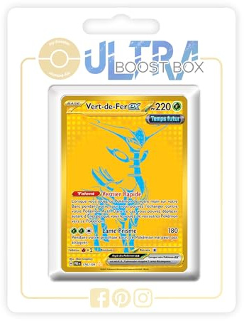 Vert-de-Fer ex (Iron Leaves ex) 176/131 Future Shiny Gold - my-booster X Écarlate et Violet 8.5 Évolutions Prismatiques - Box of 10 Pokemon French Cards