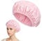 BOHUIZ Duschhaube Damen, 3-Lagige Wiederverwendbar Duschhaube mit Frotteefutter Badehaube für Duschen Spa Salon Make-up Reisen(1 Stück ）