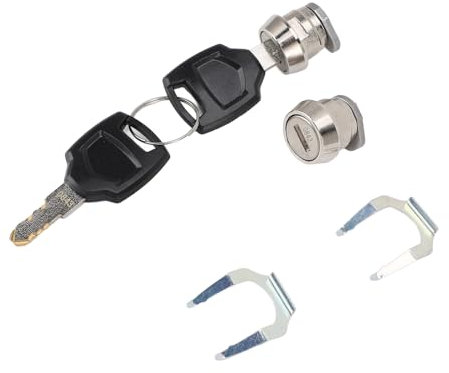 Cylindre de Serrure de Coffre de Moto en Alliage D'aluminium, Installation Rapide, Système de Verrouillage sécurisé, 2 Clés pour Top Case 25L-100L, Résistant aux Intempéries,