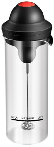 PAGJHRFJG Electric Foamer Coffee Foam Maker Portable Battery Powered Milk Frother with Jug Cup Mixer
