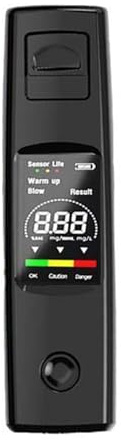 Jipersuo Alkoholtester laut Auto Bild - polizeigenauer Alkohol-/Promilletester (schwarz)