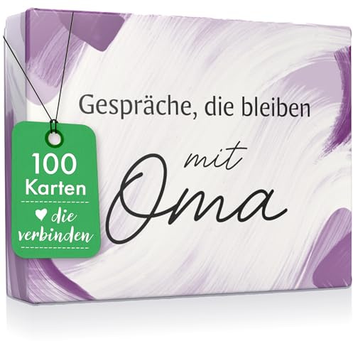 Inovida Gespräche mit Oma als Kartenspiel für Familienbindung – 100 Fragen über Gefühle, Erinnerungen und Träume – Oma und Ich – Oma Erzähl doch Mal – Oma Geschenk Geburtstag – Geschenke für Oma