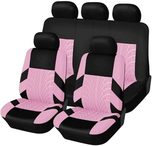 WXEXUDIN Auto Sitzbezug Für FIAT 500L 500X 500S 500e 500 3+1(Type 330/332) 2012-2023 2024 2025,Vorne Und Hinten Auto-Schonbezüge Set Wasserdichtes Atmungsaktiv Autositzbezüge Sitzschutz Zubehör