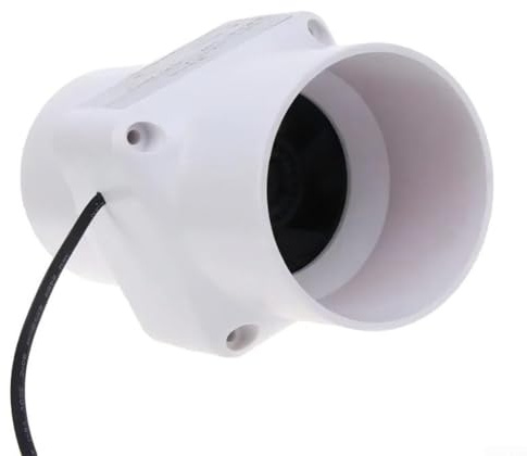 75 mm 100 mm Kanalventilator, 12 V Inline-Abluftgebläse für hohe Luftzirkulation, geräuscharmer, diagonaler Durchflusslüfter für die Werkstatt zu Hause (100 mm)