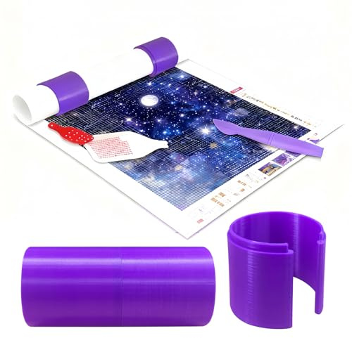 Mytagos 2 Stück Diamond Painting Leinwand Rollhelfer – Diamant Malerei Ringe, Malerei Zubehör, Canvas Organizer für Kreatives Handwerk