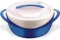 Pinnacle - Olla grande y ensaladera - isotérmica Cuenco para servir con tapa (azul, 2.6 qt)