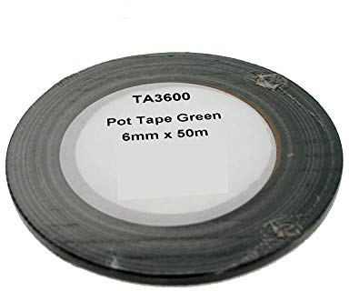 50m Green 6mm Pot Tape for Floristry Crafts | Floral Tape for Flower Arranging