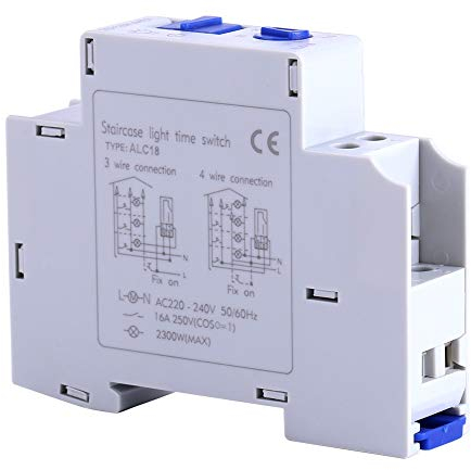 Nikou Temporizzatore 220v - Timer a parete digitale astronomico Timer per il conto alla rovescia Interruttore temporizzatore elettromeccanico Timer corridoio per ventilatore Luce bagno, CA 220-240 V