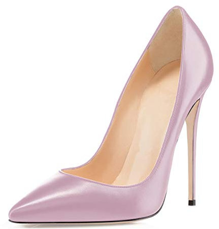 Soireelady Scarpe col Tacco Eleganti, Chiuse Donna Viola Chiaro EU43