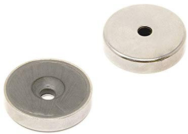 Ferrite Y30BH Pot Magnet for Arts, Crafts, Model Making, DIY and Hobbies - 32mm dia x 7mm thick x 5mm c/sink - 7.2 kg Pull - Pack of 10