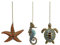 Comfy Hour Under The Sea Collection 3er Set Ozean Wildtier Ornamente Seepferdchen Seestern Schildkröte Ornamente Sommer Deko Harz