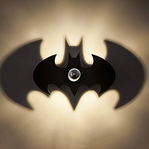 SLRMKK Comic Hero Batman Shadow Wandleuchte mit Silver Bowl Glühbirne für Kinderzimmer Arbeitszimmer Wohnzimmer Flur Restaurant