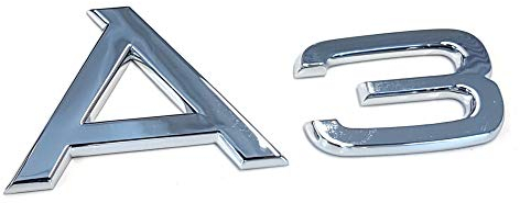 Audi A3 Schriftzug Chrom Aufkleber