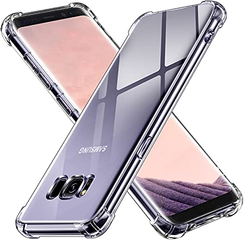 iVoler Cover per Samsung Galaxy S8+ / Samsung Galaxy S8 Plus, Custodia Trasparente per Assorbimento degli Urti con Paraurti in TPU Morbido, Sottile Morbida in Silicone TPU Protettiva Case