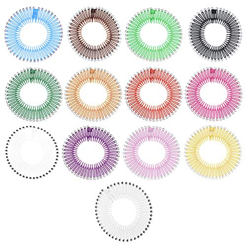 Beaupretty 13Pcs Stretch Haar Kamm Stirnbänder Flexible Kreis Kamm Zahn Stirnband Vollständige Kreisförmigen Kamm Haar Band Halter für Frauen Mädchen