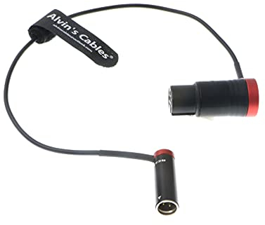 Alvin’s Cables Maschio mini-XLR a 3 pin a basso profilo alla femmina XLR a grandezza naturale Cavo audio per BMPCC 4K 6K Camera Video Assist connettore originale rossi 14 pollici | 36 cm