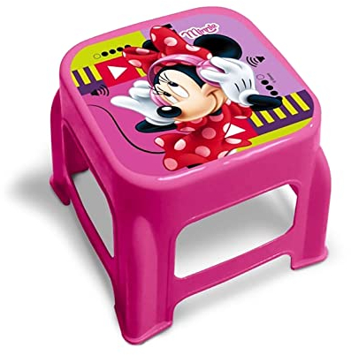 Disney Minnie Mouse Stuhl aus Kunststoff mit bedrucktem Bild 24,5 x 24,5 x 20 cm