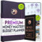 Undated Monatsplaner und Monatsplaner – Eine 12-monatige Reise zur finanziellen Freiheit, monatlicher Budgetbuch-Planer, Anziehungsgesetz (Purple)