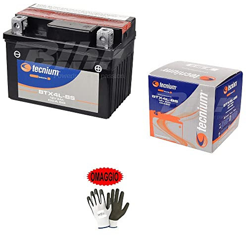 Kompatibel mit Kymco Vitality 2T 50 2004 A 2008 Batterie bereits gebrauchsfertig Technisch YTX4L-BS Batterien 3 Ampere 12 Volt spezifisch für Motorrad Scooter 113 x 70 x 85