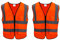 ChuerTech Sicherheitsweste, 2 PCS Warnweste Reflektierendes WarnschutzWeste, Zertifiziert Warnweste mit Reflektorstreifen mit Reißverschluss und Taschen Arbeitsweste - Orange