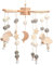 Promise Babe Mobile Baby Holz Windspiel mit Filzbällen Mond Sterne Babyzimmer Holz Gehäkelt Mobile Baby Neugeborene Junge Mädchen Bettglocke Anhänger zum Aufhängen Babybett Wickeltisch Deko Star Moon