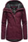 Ragwear Damen warme Winterjacke kurz mit Kapuze Monade Intl Wine Red22 Gr. XL