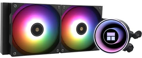 Thermalright Frozen Notte 240 Black ARGB Water Cooling CPU Cooler, 240Black CPU Cooler Specifications, Double PWM Fans, S-FDB V2 Bearings, Suitable for AMD/AM4 AM5,Intel LGA 1700/1150/1151/1200/2011