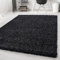 Carpetsale24 Teppich Wohnzimmer Shaggy Flokati Einfarbig Design 80 x 150 cm Anthrazit - Hochflor Teppich Schlafzimmer Pflegeleicht Super Weich Flauschiger Teppich Langflor 50 mm Florhöhe Läufer Flur
