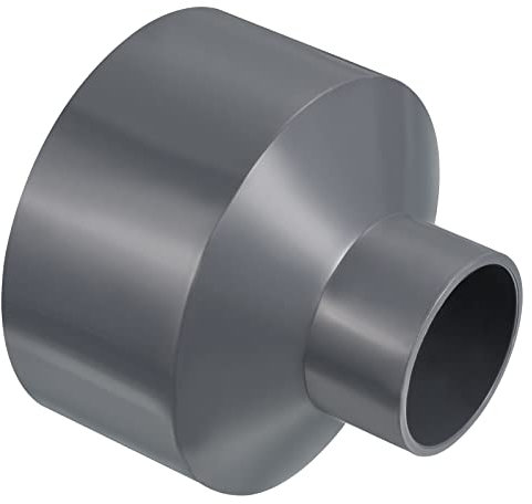 PATIKIL PVC Reduzierung Rohr Verschraubung 110x50mm Gerade Kupplung Adapter Stecker Grau
