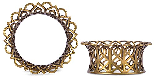 ERKUOO 2PCS Ohrmesser Doppelt ausgestellter Ohrtunnel Hohlmuster Plug Piercing Expander Fleisch Ohrring Stretcher Lappen Piercing Schmuck 8mm