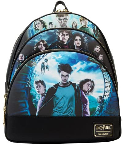 Loungefly Damen Harry Potter Trilogy Series 2 Pocket Backpack Standard Mini, Mehrfarbig