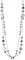 FULU AUTUMN Collier Long en Argent pour Femme Collier Élégance à Double Pendentif en Perles de Cristal Bijou de Mode Cadeau pour Femmes(09-Blue)
