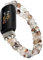 iLVANYA Perlenarmband, kompatibel mit Fitbit Inspire 3 für Damen, modisch, handgefertigt, Perlen, elastisches Stretch-Uhrenarmband für Fitbit Inspire 3 Fitness-Tracker (Grasblumen-Achat)