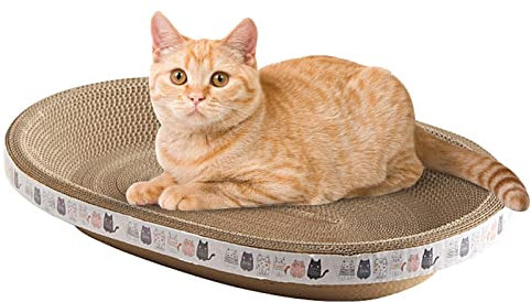 Rascador para gatos, robusto, ovalado, alta densidad para gatos domésticos, árboles rascadores cartón, almohadillas para gatos dormidos en interiores, árbol rascador para gatos Naixue