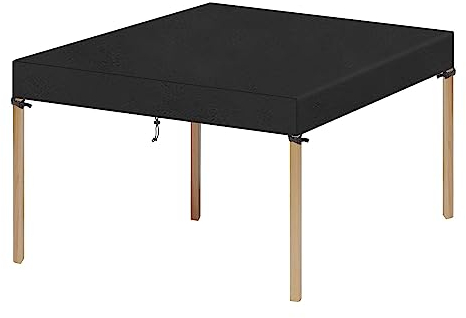 VANSHEIM Abdeckhaube Tischplatte Abdeckung für Gartentisch Schutzhülle Gartentisch Hülle Abdeckung Lounge Tisch Abdeckung Wetterfest Abdeckungen für Gartentische Tischplattenhülle 110x110x15cm