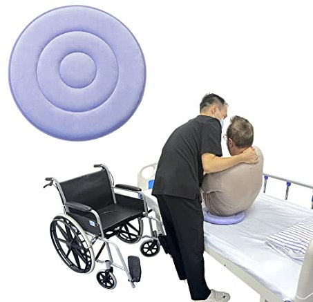 Ehucon Drehsitz Kissen 360 Grad drehendes Sitzkissen Pivot Disc Pad für ältere, Schwangere Frau, drehbarer Autositz. Einfaches Drehen vom Bett zum Rollstuhl oder Stuhl (Packung 1-Zähler(50cm))