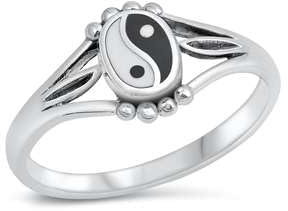 Joyara Sterling Silber 925 Yin Yang Ring 52